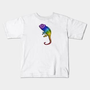 rainbow chameleon Kids T-Shirt